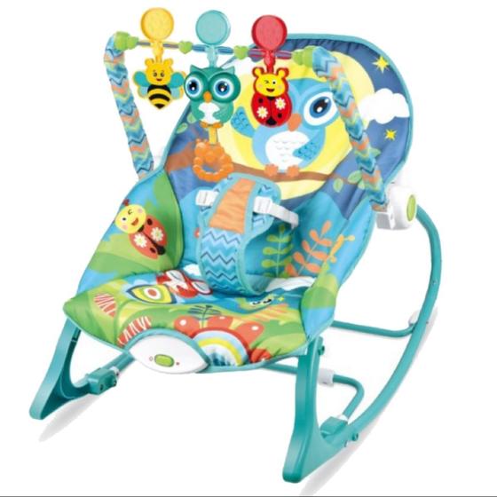Cadeirinha encantada vibratória descanso para o bebê - azul Menor preço em Cadeirinha encantada vibratória descanso para o bebê - azul