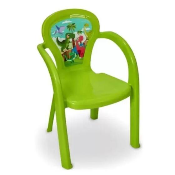 Imagem de Cadeirinha Infantil Dinossauro Decorada Cadeira Verde Usual