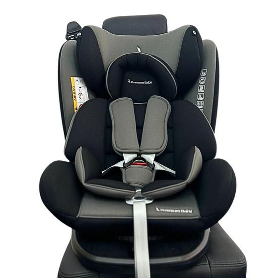 Imagem de Cadeirinha para Carro Murphy Lux 360º Preta e Cinza Premium Baby