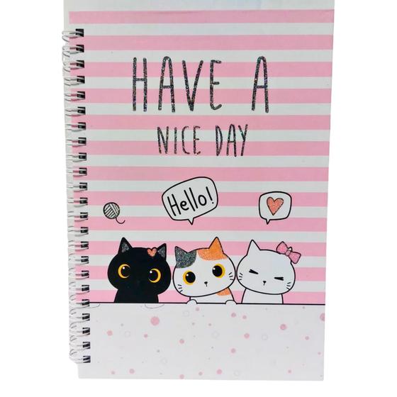 Imagem de Caderneta Moleskine de Anotações Bloco de Notas gatinhos Cute