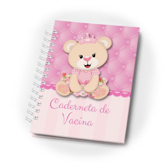 Imagem de Caderneta Vacina Menina Luxo Capa Dura Versão Atualizada Sus - Ursinha Princesa