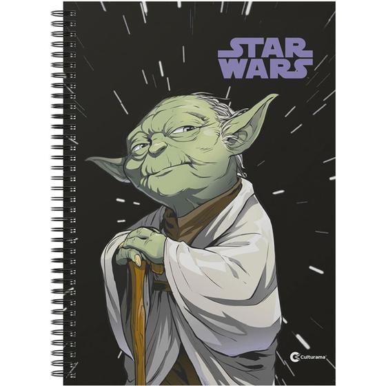 Imagem de Caderno 01X1 Capa Dura Colegial STAR WARS 80 Folhas 24,5X18,5CM