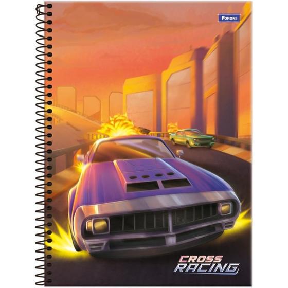 Imagem de Caderno 01X1 Capa Dura CROSS Racing 80 Folhas Pacote com 04