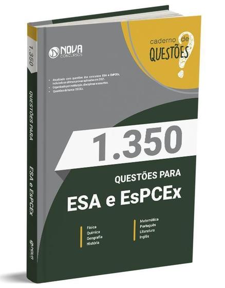 Imagem de Caderno 1.350 Questões Gabaritadas Esa E Espcex