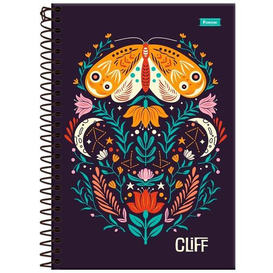 Imagem de Caderno 1/4 Esp 160Fls Cliff Feminino Mariposa Foroni