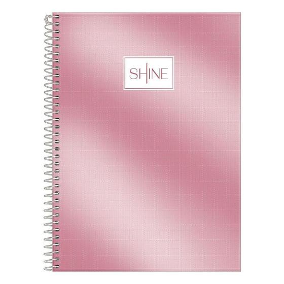 Imagem de Caderno 1 Matéria 80Fls Shine Metalizado Rosa Gold Foroni