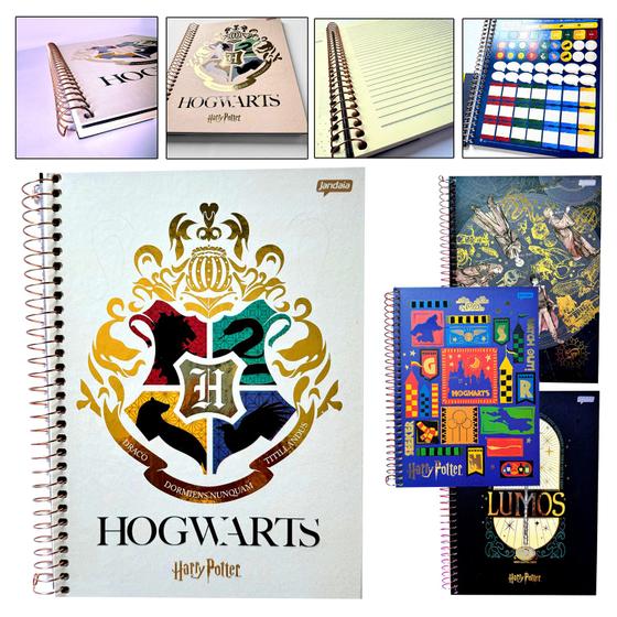 Imagem de Caderno 10 Matérias 160 fls Colegial Harry Potter Capa Dura