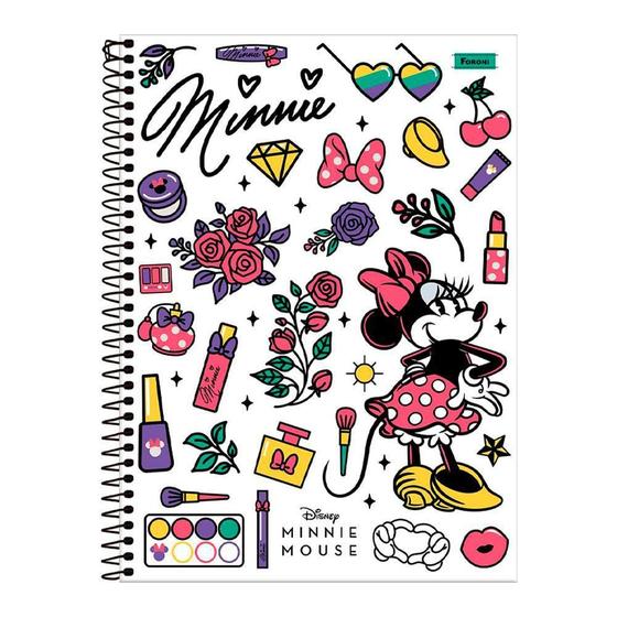 Imagem de Caderno 10 Matérias 160Fls Minnie Vintage Branco Foroni