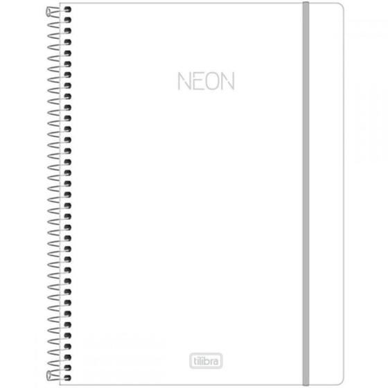 Imagem de Caderno 10M 160Fls Esp. Neon Branco - 302406