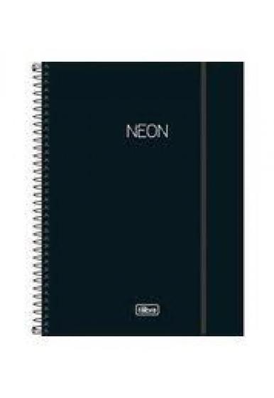 Imagem de Caderno 10M 160Fls Esp. Neon Preto - 302465