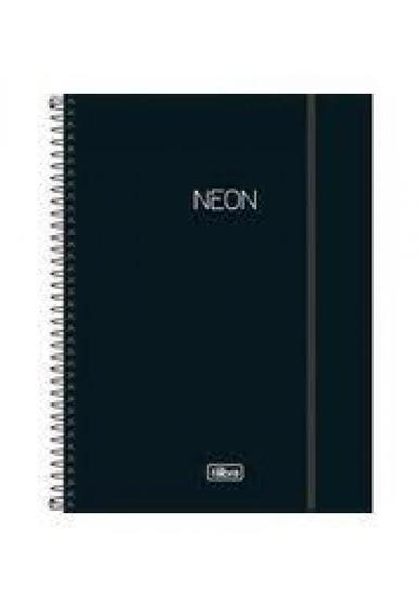 Imagem de Caderno 10M 160Fls Esp. Neon Preto - 302465