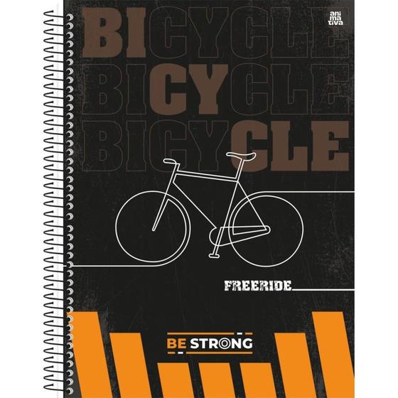 Imagem de Caderno 10X1 Capa Dura BE STRONG 160 Folhas - Pacote com 04 Unidades