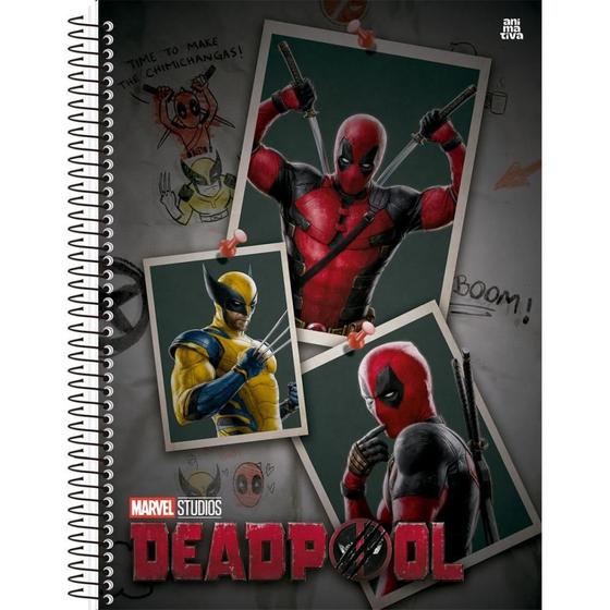 Imagem de Caderno 10X1 Capa Dura Deadpool 160F PCT.C/04