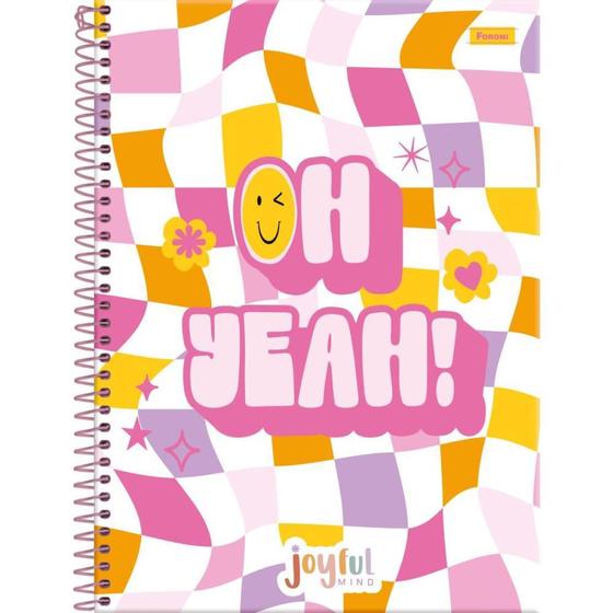 Imagem de Caderno 10X1 Capa Dura Joyful MIND 160 Folhas - Pacote com 4 Unidades