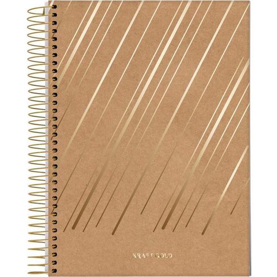 Imagem de Caderno 10X1 Capa Dura KRAFT GOLD 160FLS.