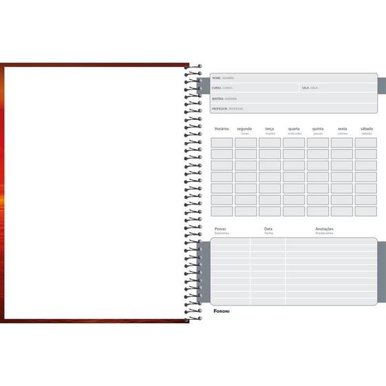 Imagem de Caderno 12x1 capa dura 4 elementos 192fls. foroni