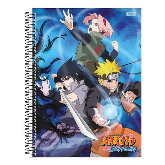 Imagem de Caderno 15 materias naruto grande 240 folhas capa dura