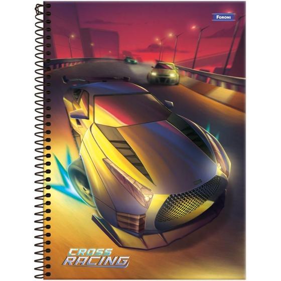 Imagem de Caderno 15X1 Capa Dura CROSS Racing 240 Folhas Pacote com 02