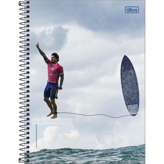 Imagem de Caderno 1X1 Capa Dura Gabriel Medina 80 Folhas - Pacote com 4 Unidades