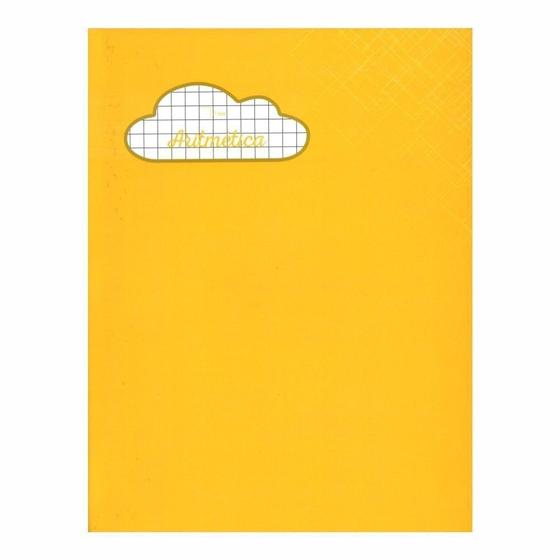 Imagem de Caderno Aritmética Quadriculado Capa Dura 10x10 mm Brochura 190x248 mm 40fls Amarelo Credeal