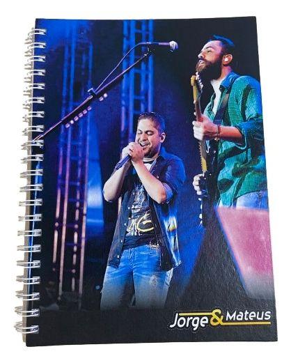 Imagem de Caderno Artista Jorge e Mateus Wire-o Capa Dura Universitário De Fã 1Mt