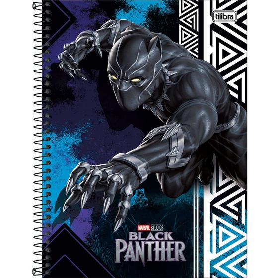 Imagem de Caderno Black Panther Universitário 10 Matérias Capa Dura