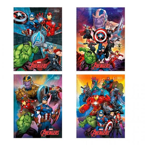 Imagem de Caderno broch cd 1/4 avengers asb 80f