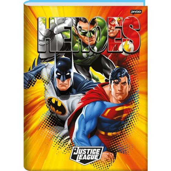 Imagem de Caderno brochura 1/4 80 folhas capa dura Liga da Justiça Jandaia