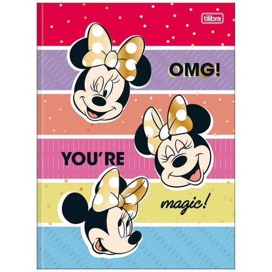 Imagem de Caderno brochura 1/4 80 folhas Minnie mouse Tilibra