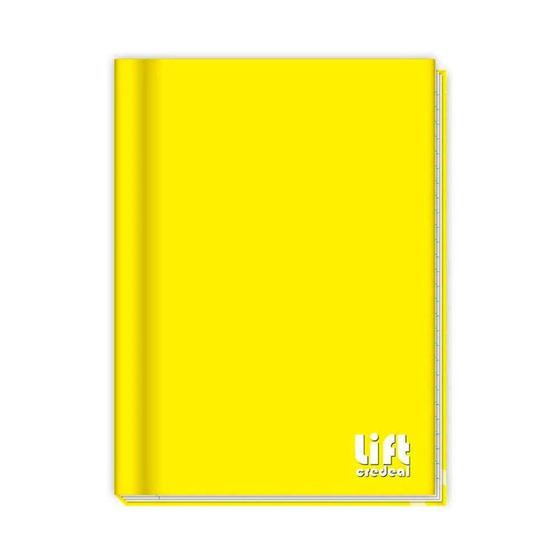 Imagem de Caderno Brochura 1/4 Lift Amarelo Capa Dura 96 folhas Credeal