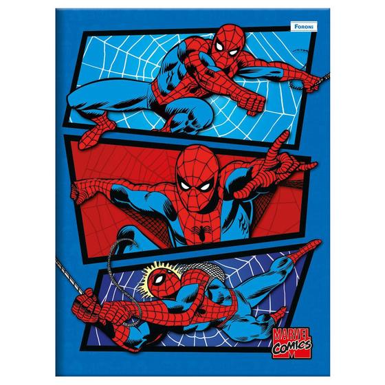 Imagem de Caderno Brochura 1/4 Marvel 80 Folhas - Homem Aranha - Foroni