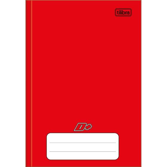 Imagem de Caderno Brochura Capa Dura 1/4(pequeno) D+ Vermelho 96 Folhas