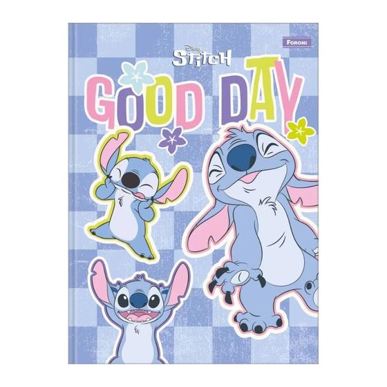 Imagem de Caderno Brochura Colegial Personagem Disney Stitch 160 Folhas c/ Folhas Decoradas - Foroni