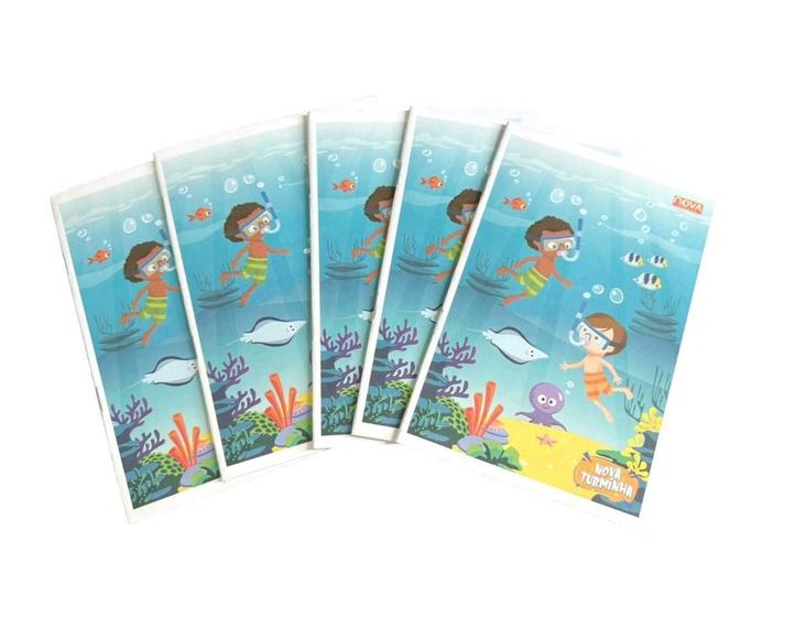 Caderno Brochura Flexível 1/4- 48Fls Pacote Com 10 Unidades - Nova Imagem de Caderno Brochura Flexível 1/4- 48Fls Pacote Com 10 Unidades