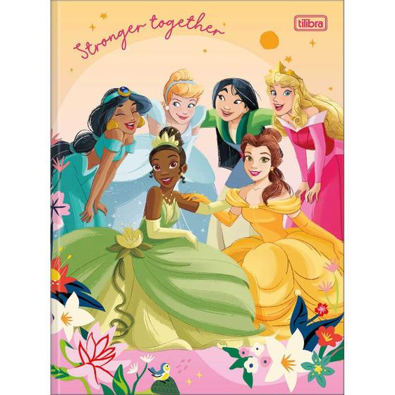 Imagem de Caderno Brochura Grande Princesas Disney 48 Folhas Tilibra