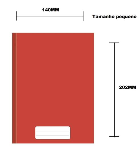 Imagem de Caderno Brochura Pequeno Capa Dura 96 Fls Vermelho Marcas