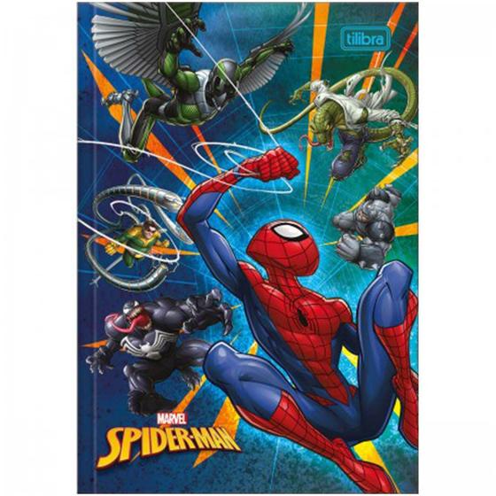 Imagem de Caderno Brochura Tilibra Spider-Man 1/4  Capa Dura 80 Fls  