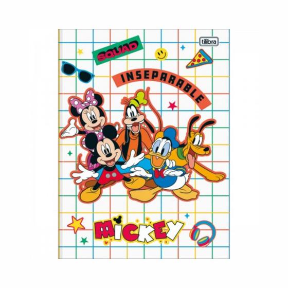 Imagem de Caderno Brochura Tilibra Universitário Mickey 1 Matéria 80 Folhas Capa Dura