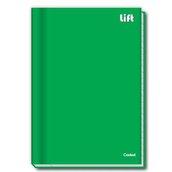 Imagem de Caderno Brochura Universitário 96fl Lift Verde Credeal C/5 unid