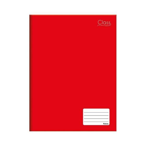 Imagem de Caderno Brochurão Capa Dura 96 FLS Class Vermelho PCT C/ 5 - Foroni