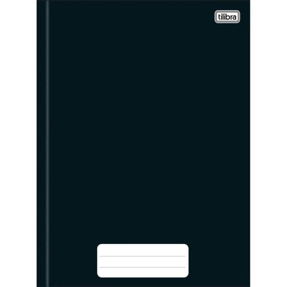 Imagem de Caderno Brochurão Capa Dura Pepper 80 Folhas Preto - Pacote com 5 Unidades