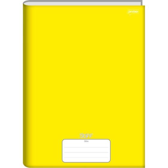 Caderno Brochurão STIFF SLIM 80 Folhas Amarelo - Pacote com 5 Unidades - Jandaia Imagem de Caderno Brochurão STIFF SLIM 80 Folhas Amarelo - Pacote com 5 Unidades