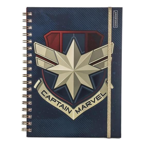 Imagem de Caderno Bullet Journal Capita Marvel Colegial 80 Folhas 70gr