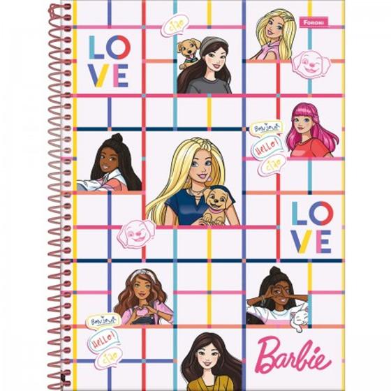 Imagem de Caderno C/D 01 Materia Barbie 80 Folhas Foroni