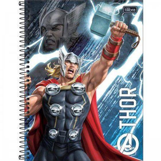 Imagem de Caderno C/D 10 Materias Avengers 160 Folhas Tilibra