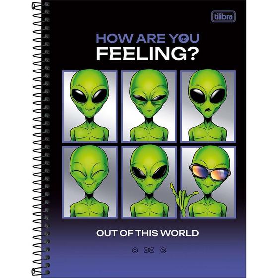 Imagem de Caderno Capa Dura Connect Orbit How Are You Feeling - 80 Folhas - Tilibra
