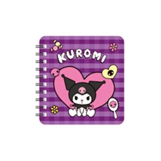 Imagem de Caderno capa dura em espiral coleção sanrio kuromi 80 folhas