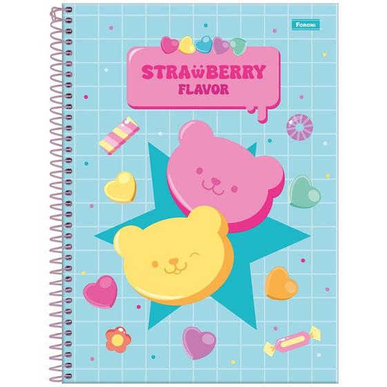 Imagem de Caderno Capa Dura Sugar Rush Flavor - 80 folhas - Foroni