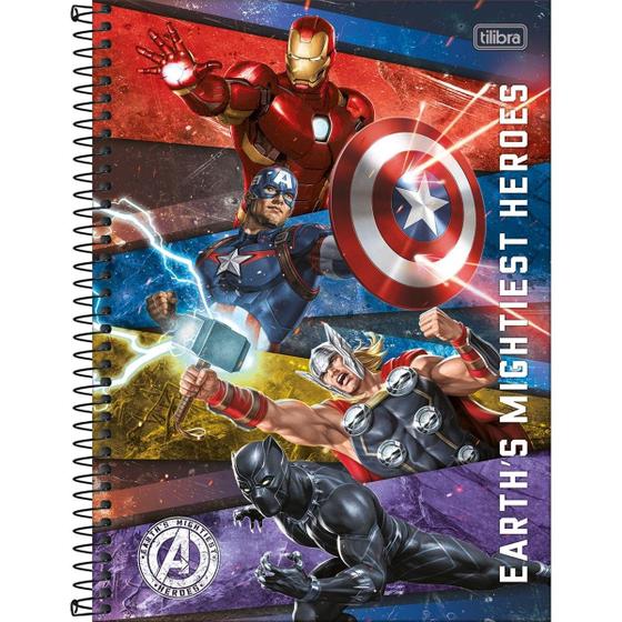 Imagem de Caderno Capa Dura Univ Connect 1M Avengers 80F TILIBRA