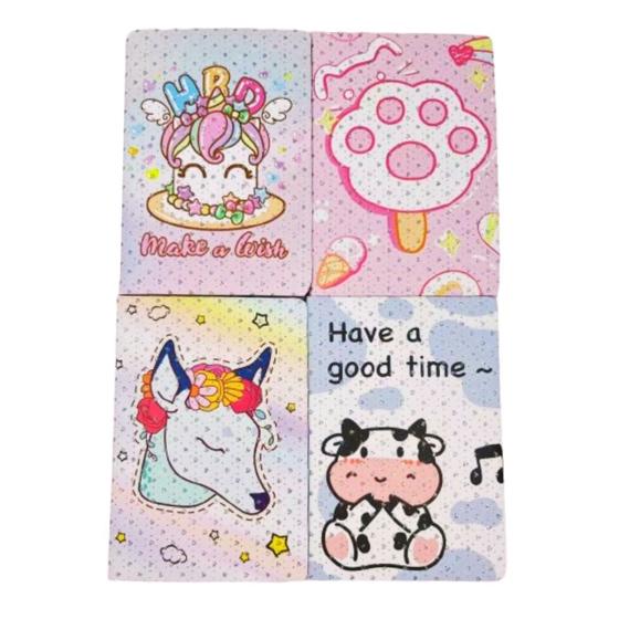 Imagem de Caderno Capa material sintético 145mm x 210mm Kawaii com 96 Folhas